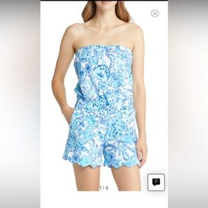 Lilly Pulitzer Jace Romper Shell me you love me size M